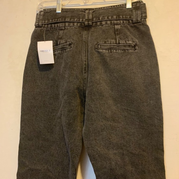 Forever21 Washed Black Size 28 Belted Jeans - Picture 3 of 6